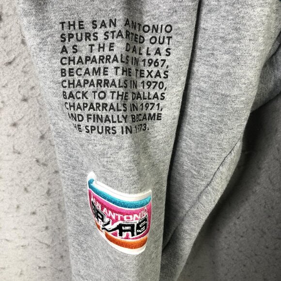 San Antonio Spurs Sweatpants Mens XL Gray NBA Basketball Mitchell & Ness 50th - Picture 16 of 16